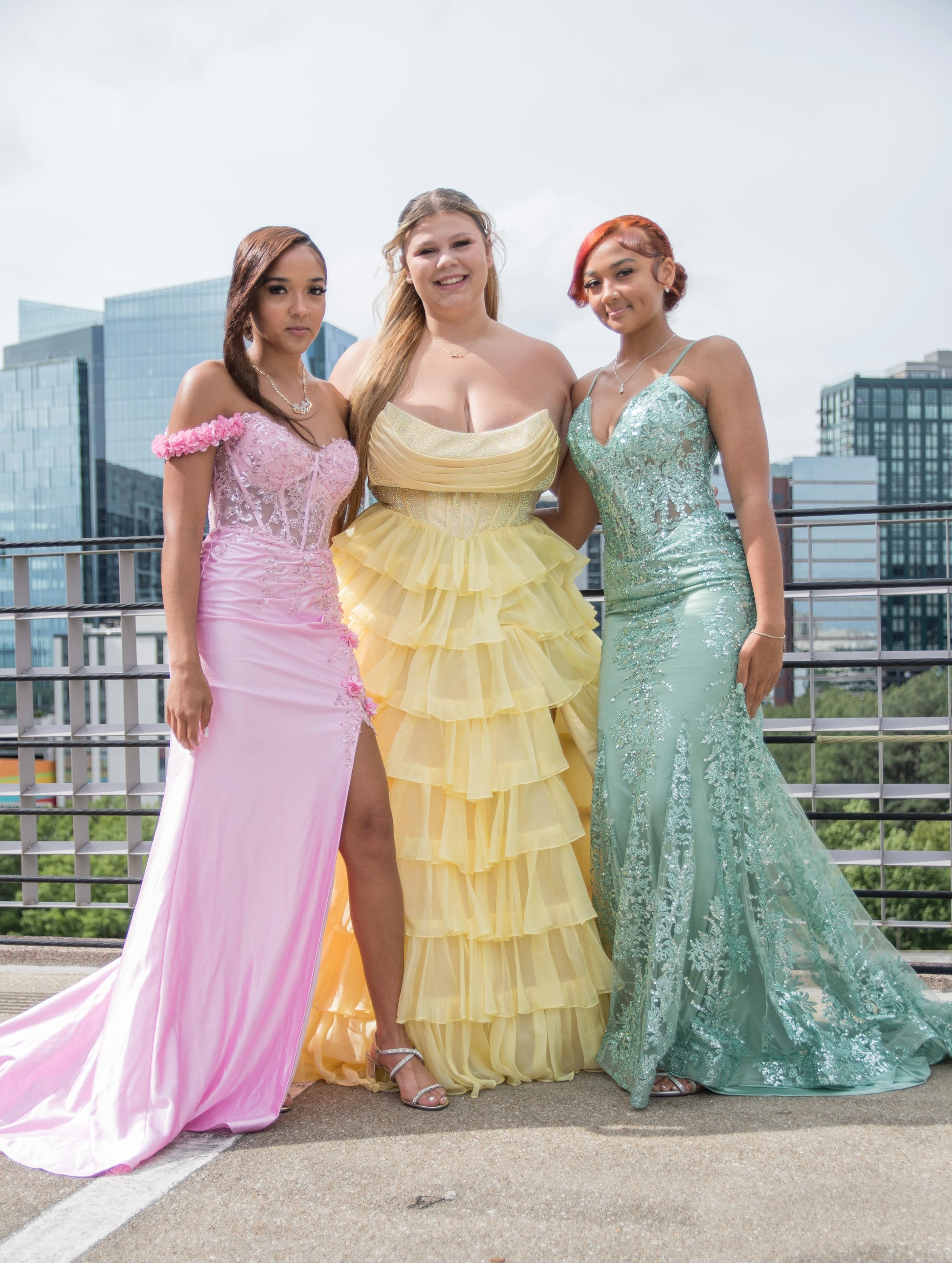 Prom friend group portrait