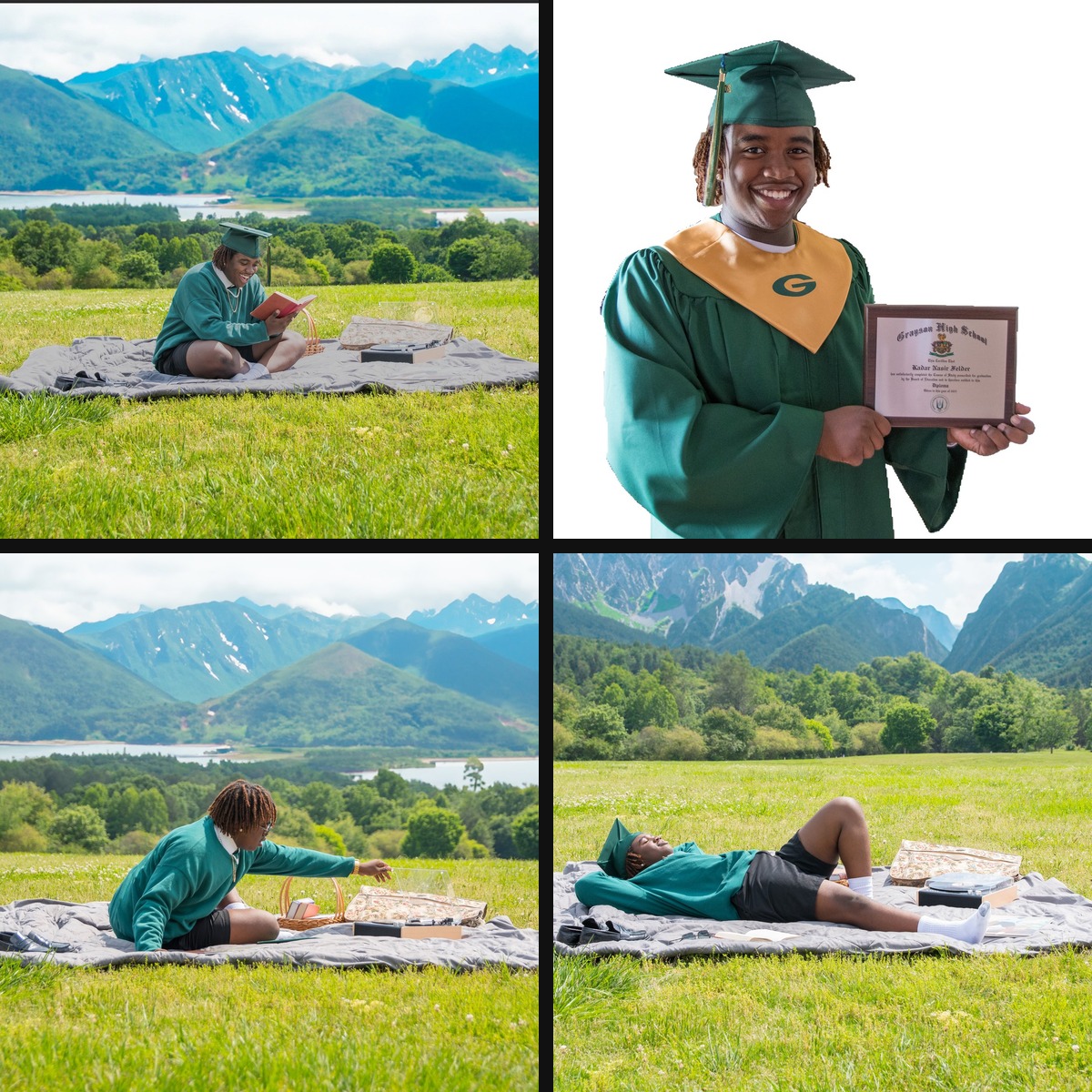 UNH graduation photography collage by Seth J Photography