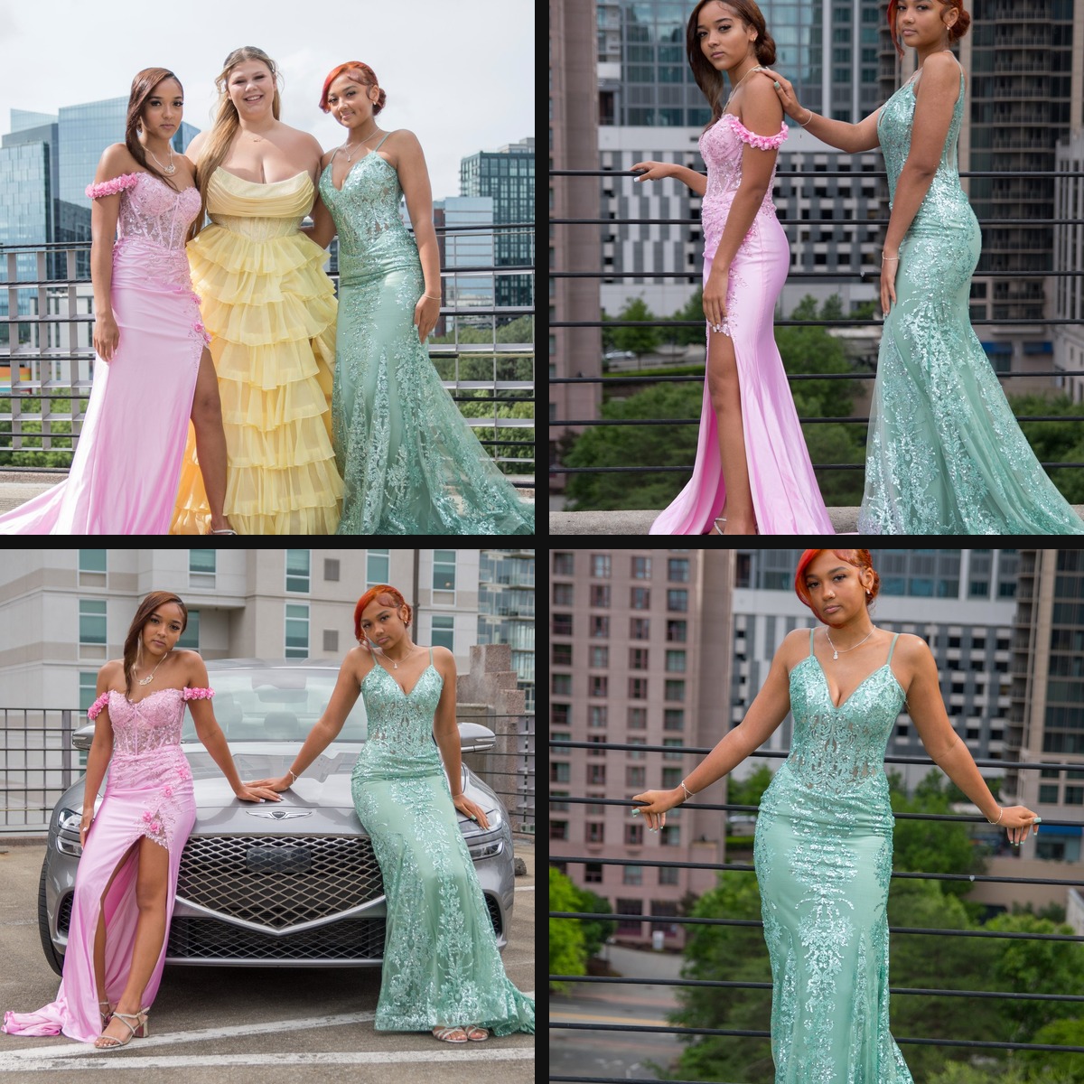 Prom Dress Group Session collage